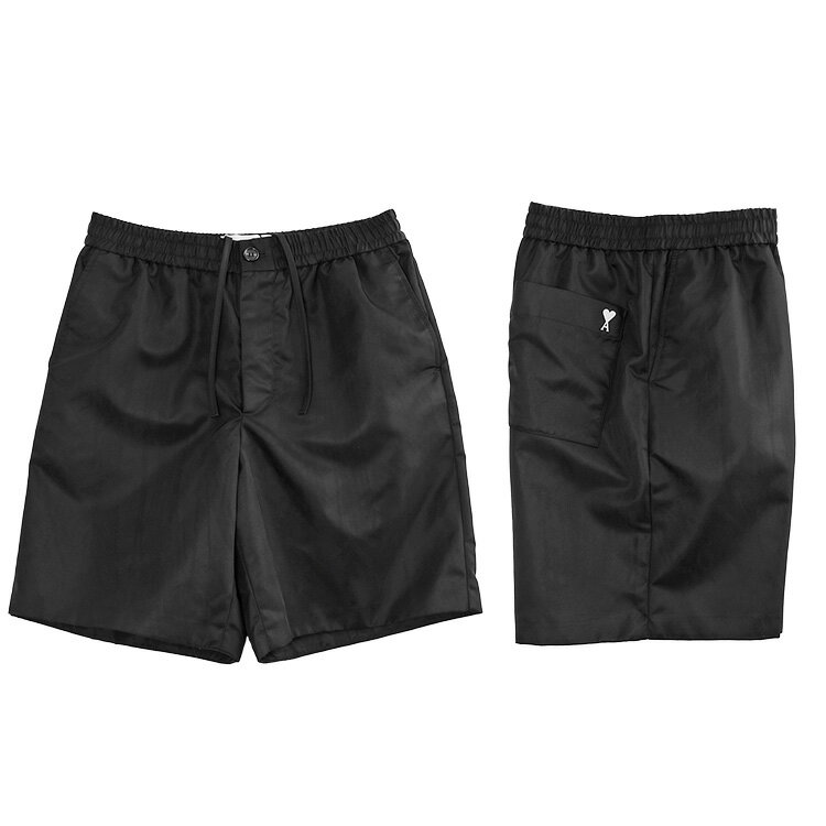 Rakuten - アミ AMI Paris Ami de Coeur スタッズ ショートパンツ HSO833.PA0037-001【新作】