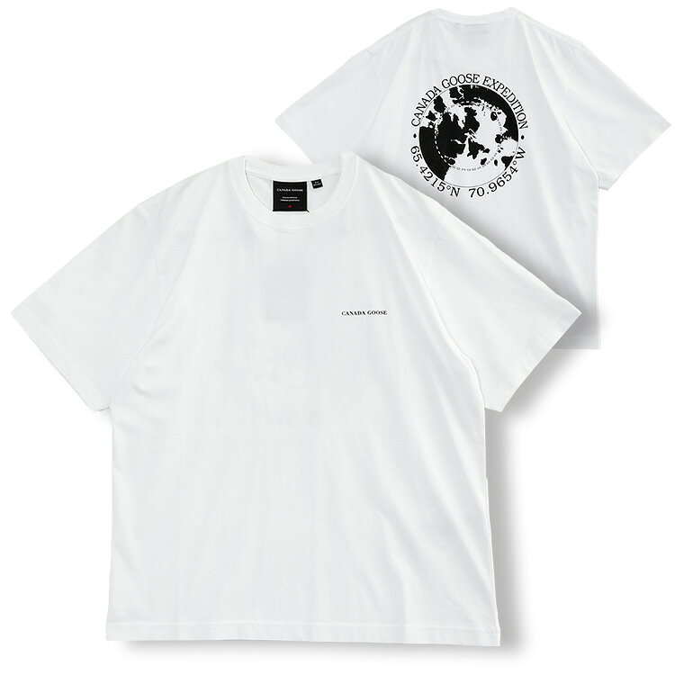 Rakuten - カナダグース CANADA GOOSE ノヴォ Tシャツ グラフィック 1328M1 NOVO T-SHIRT WITH BACK GRAPHIC-9227_OPTIC_WHITE【新作】