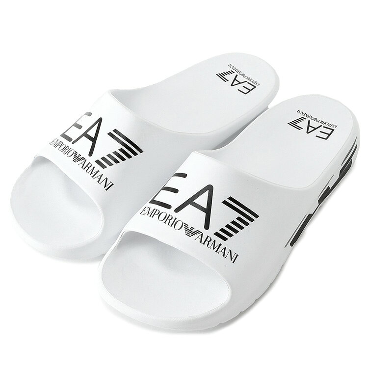 エンポリオ アルマーニ EMPORIO ARMANI EA7 スライドサンダル オーバーサイズロゴ ...