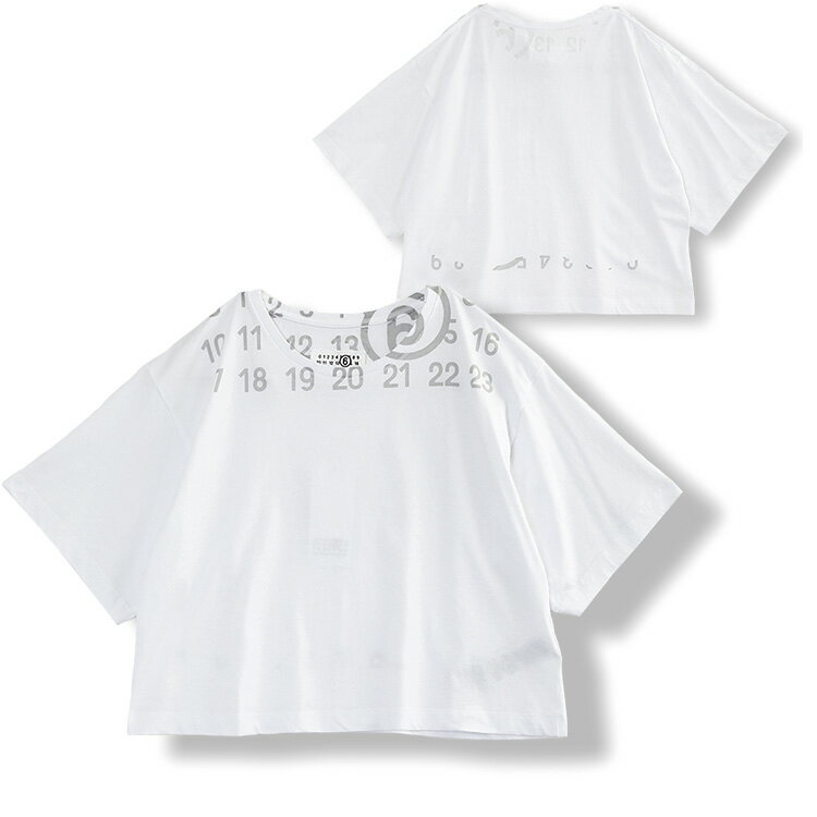 Rakuten - エムエムシックス MM6 Maison Margiela KIDS キッズ Tシャツ クロップド丈 M61017-MM02Y-M6100【新作】