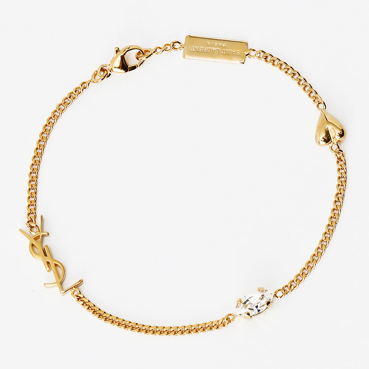 Rakuten - サンローラン SAINT LAURENT カサンドラ ハートチャーム ブレスレット 701950-Y1526-9137【新作】