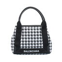 バレンシアガ BALENCIAGA ネイビーカバ XS 2WAY ロゴ トートバッグ ショルダーバッグ ミニポーチ付き NAVY CABAS XS ハウンドトゥース 千鳥格子 390346-KMZDN-9060【冬セール】