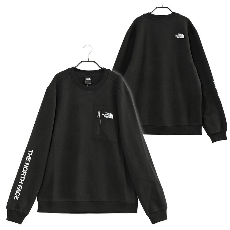 ザ ノースフェイス THE NORTH FACE ジップポケット テック スウェット NF0A5316 M TECH CREWNECK-WZY_TNF_BLACK_MULTI_COLOR【新作】