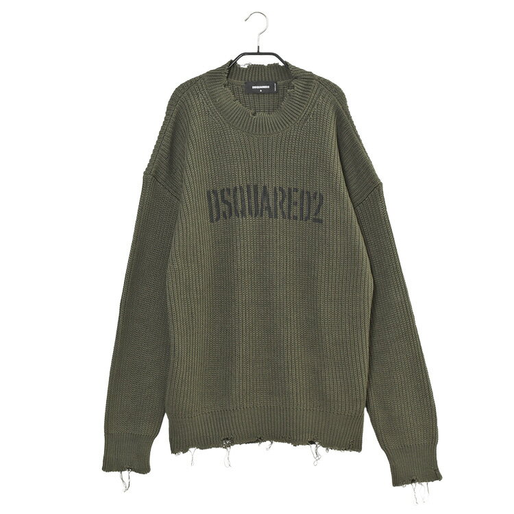 ディースクエアード DSQUARED2 デストロイ コットン ニット DSQUARED2 PULLOVER S74HA1290-S18030-962【新作】