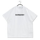 バーバリー Tシャツ メンズ バーバリー BURBERRY ロゴプリント コットン オーバーサイズTシャツ 8055309-A1464_WHITE【新作】