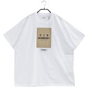 バーバリー Tシャツ メンズ バーバリー BURBERRY Tシャツ ラベルアップリケ コットン オーバーサイズ 8057529-A1464_WHITE【新作】【SALE】