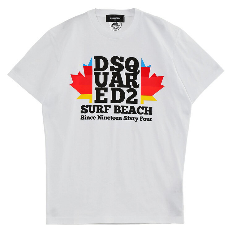 ディースクエアード DSQUARED2 Tシャツ D2 Surf Beach T-shirt S74GD1135-S23009-100【新作】