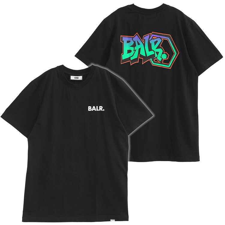 ボーラー BALR. TシャツOlaf Straight Graffiti T-Shirt B1112.1170-JET BLACK