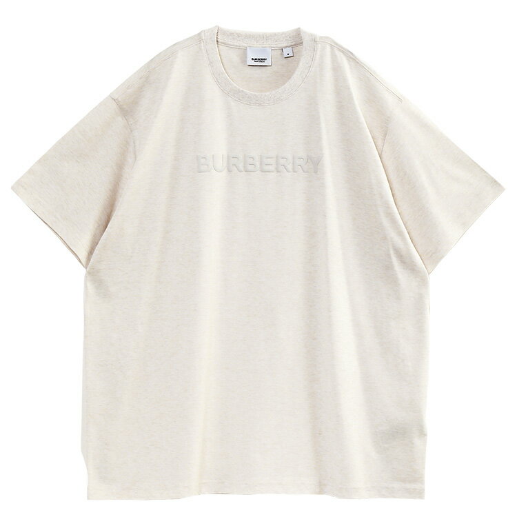 バーバリー BURBERRY ロゴプリント コットンジャージー Tシャツ 8068709-A4187_OATMEAL_MELANGE【新作】