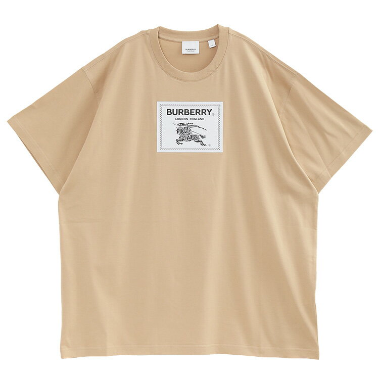 バーバリー BURBERRY プロ—サムラベル コットン オーバーサイズTシャツ 8068500-A7405_SOFT_FAWN【新作】