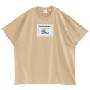 バーバリー BURBERRY プロ—サムラベル コットン オーバーサイズTシャツ 8068500-A7405_SOFT_FAWN【新作】