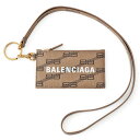 バレンシアガ BALENCIAGA Cash カードケース付きキーリング BBモノグラム コーティングキャンバス 594548-210DA-2762【新作】