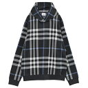 バーバリー BURBERRY チェック コットン ジャカードフーディー 8070669-B3421_WHITE/DC_BLUE_IP_CHK【新作】