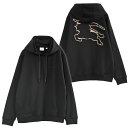 バーバリー BURBERRY チェック EKD コットンフーディー 8072713-A1189_BLACK【新作】