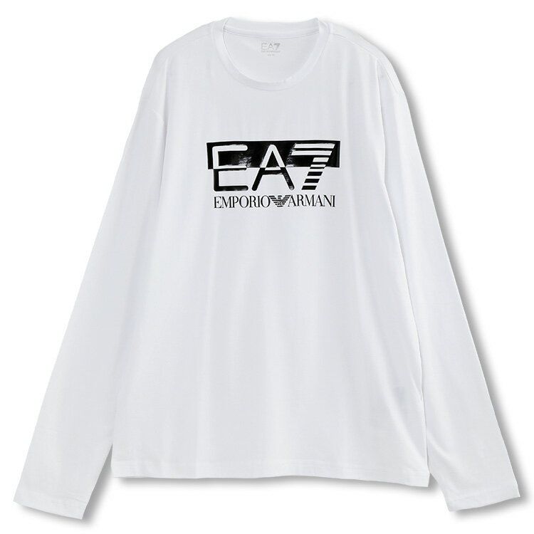 エンポリオアルマーニ EMPORIO ARMANI Visibility 長袖Tシャツ ストレッチコットンジャージー EA7 6RPT64-PJ03Z-1100：ホワイト【新作】