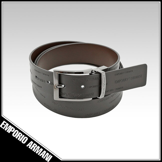 エンポリオアルマーニ EMPORIO ARMANI ベルト リバーシブルベルト レザー製 エンボ...