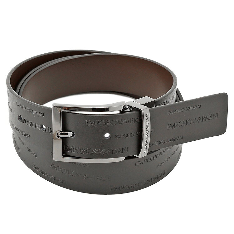 エンポリオアルマーニ EMPORIO ARMANI ベルト リバーシブルベルト レザー製 エンボ...