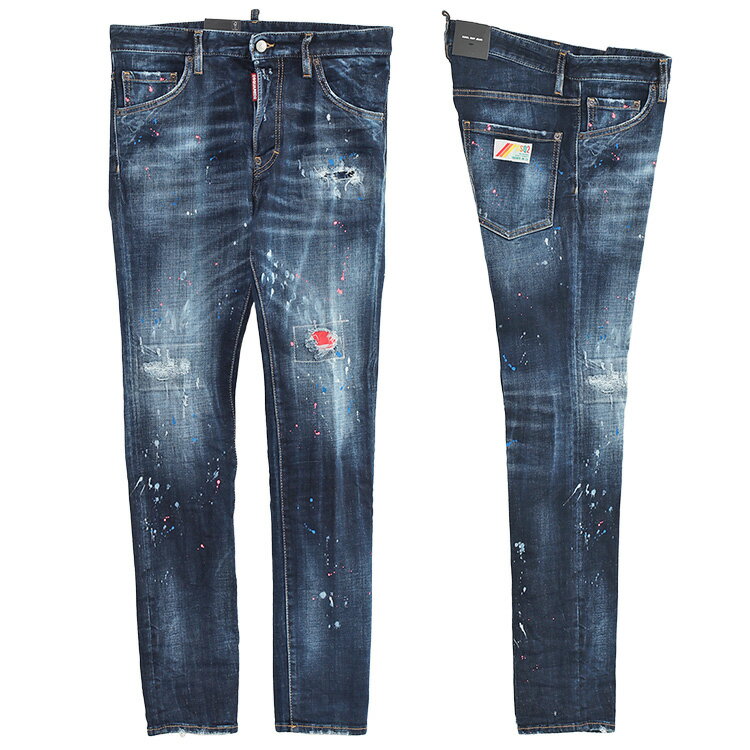 ディースクエアード DSQUARED2 ジーンズ Dark Neon Splash Wash Cool Guy Jeans S74LB1458-S30664-470【新作】