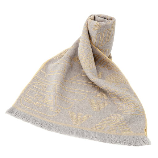 エンポリオアルマーニ EMPORIO ARMANI マフラー ウールスカーフ 全面ジャカードイーグルロゴ 625009-CC306-06542_GREY/TAUPE【新作】 エンポリオアルマーニ EMPORIO ARMANI マフラー ウールスカーフ 全面ジャカードイーグルロゴ 625009-CC306-06542_GREY/TAUPE【新作】