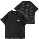 ジバンシィ GIVENCHY 4G エンブレム Tシャツ スタンダードフィット BM71JA3YJ5-001：ブラック【新作】