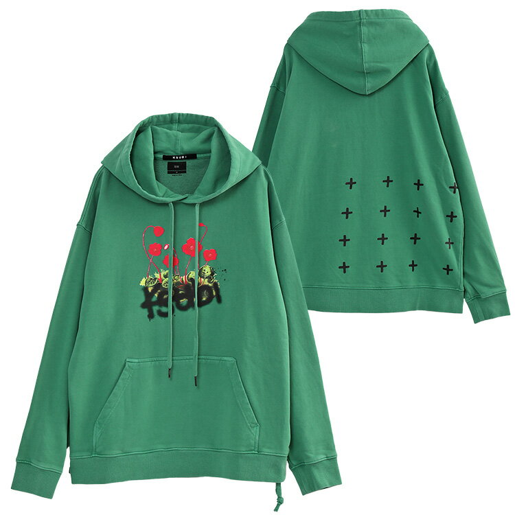 スビ Ksubi パーカー Grass Cutter Biggie Hoodie Greenout MFA23FL008-GREEN【新作】