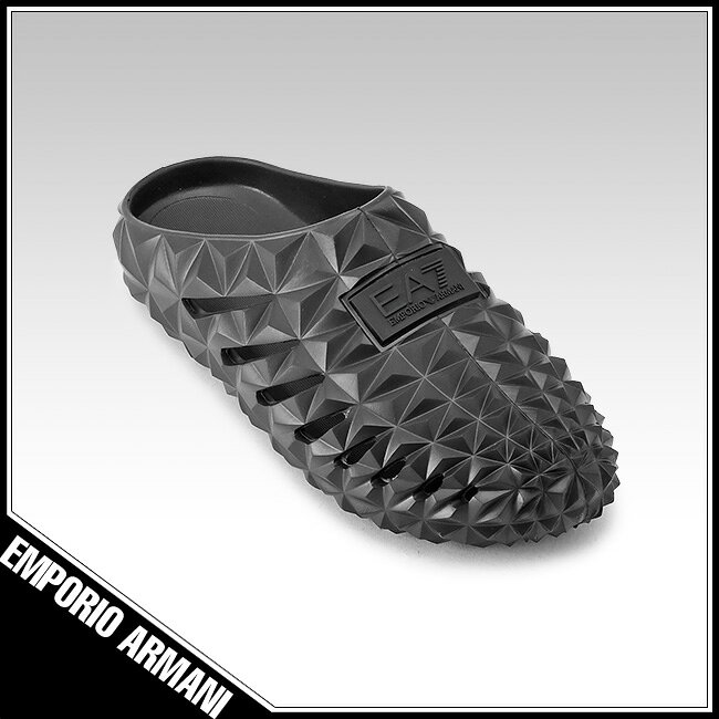 エンポリオアルマーニ EMPORIO ARMANI EA7 軽量 スライドサンダル 立体幾何学モチ...