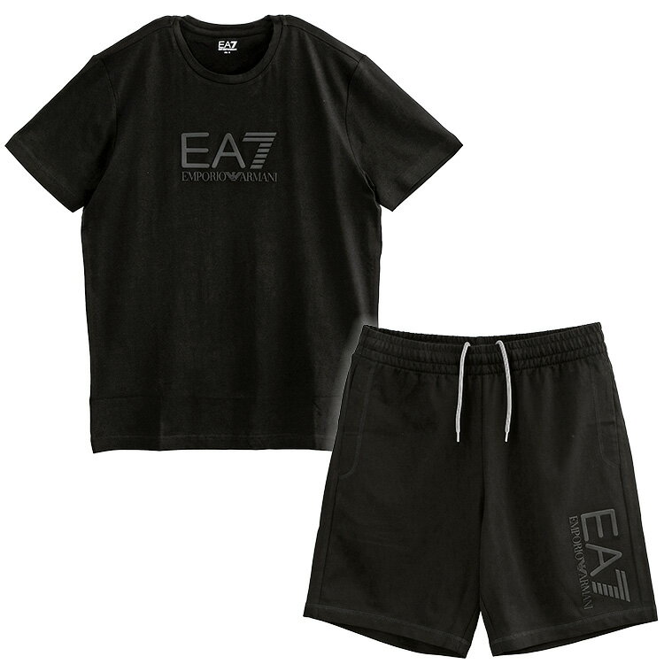 エンポリオアルマーニ EMPORIO ARMANI EA7 セットアップ Tシャツ ハーフパンツ 同色ラバーロゴ 7M00022..