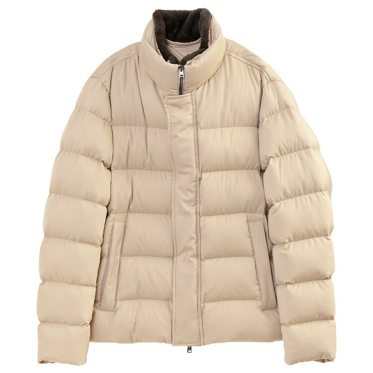 樂天商城 - ヘルノ HERNO エコファー ダウンジャケット ARENDELLE アレンデール PI001019U-12414Z-1980_BEIGE_CHIARO【新作】【アウター】
