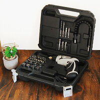 超カワ女性専用充電式小型電動ドライバーセット安全設計コンパクト女性用DIYツールブランド【DIYGirls】44pcsのパーツビットセットLEDライトクラッチ機能付コードレス電動ドリル初心者