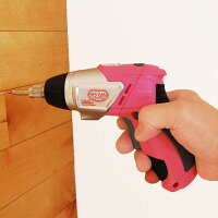超カワ女性専用充電式小型電動ドライバーセット安全設計コンパクト女性用DIYツールブランド【DIYGirls】44pcsのパーツビットセットLEDライトクラッチ機能付コードレス電動ドリル初心者
