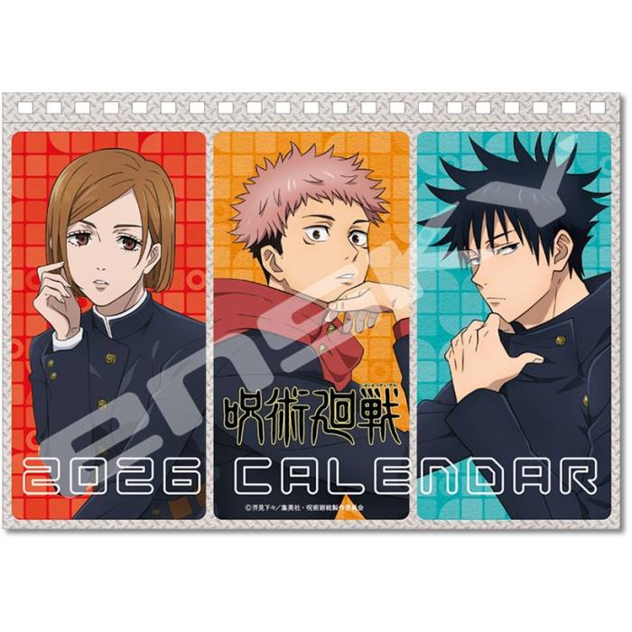 2026年カレンダー アニメ 卓上 TVアニメ「呪術廻戦」 壁掛け 2025年10月11日発売