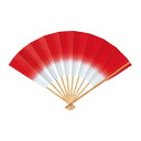 色ボカシ扇子(両面同色)朱(10本単位)※取寄商品(納期要確認)