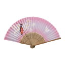 和柄扇子 舞妓(ピンク)(10本単位)※取寄商品(納期要確認)
