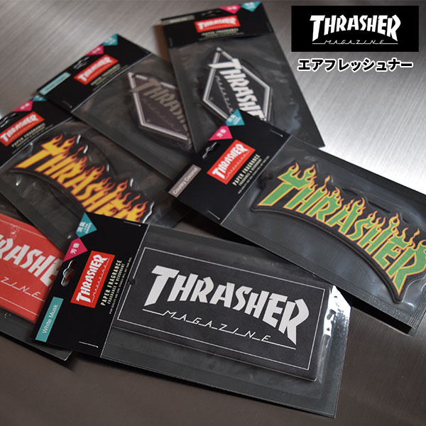 THRASHER スラッシャー エアフレッシュナー 芳香剤 吊り下げ 紙製 カーアクセサリー 送料無料 D6