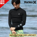 HURLEY ハーレー ADVANTAGE 1MM JACKET MZLSJK24 2024年 メンズ ウェットスーツ 長袖 タッパー ブラック