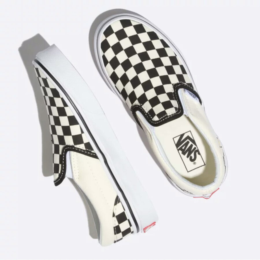 �Х� ���å� ���塼�� ���饷�å�����åݥ� �����å������� VANS KIDS CLASSIC SLIP-ON (Checkerboard)black/white������̵����¨Ǽ��