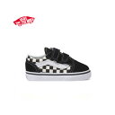 バンズ ジュニア シューズ オールドスクールV 黒/白 チェックVANS Toddler Old Skool V (Primary Check)black/white