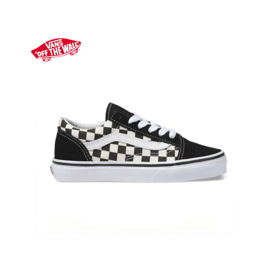 バンズ キッズ シューズ オールドスクール 黒/白 チェック【送料無料！即納】VANS Kid 039 s Old Skool (Primary Check)black/white【あす楽対応_関東】