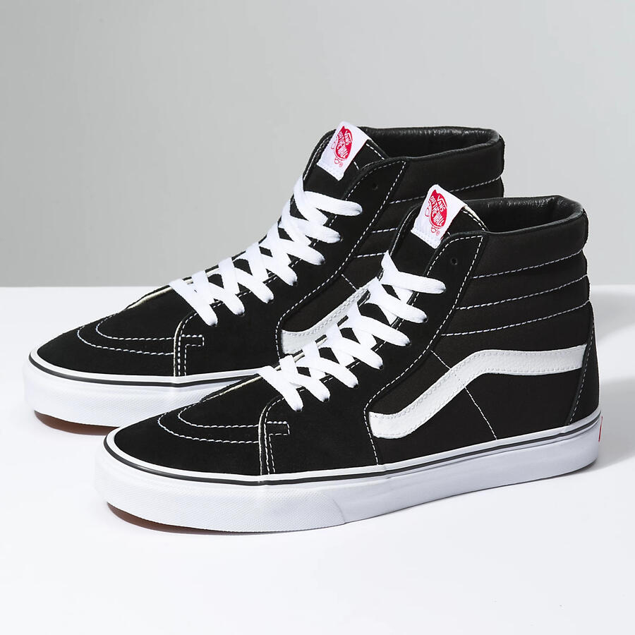 ヴァンズ スケートハイ 黒/白　VANS SK8-HI black/black/white 送料無料！即納