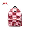 ヴァンズ バックパック オールドスクール チェック 赤/白 VANS OLD SKOOL H2O CHECK BACKPACK Chili pepper