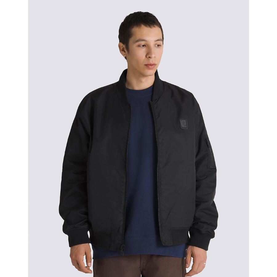 ヴァンズ ボンバージャケット ブラック VAN...の紹介画像2