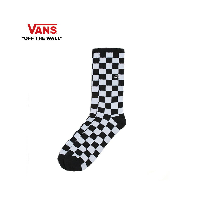 ヴァンズ ソックス チェッカーボード クルー 黒/白 VANS SOCKS CHECKERBOARD CREW Black/white レターパック発送（日時指定不可）