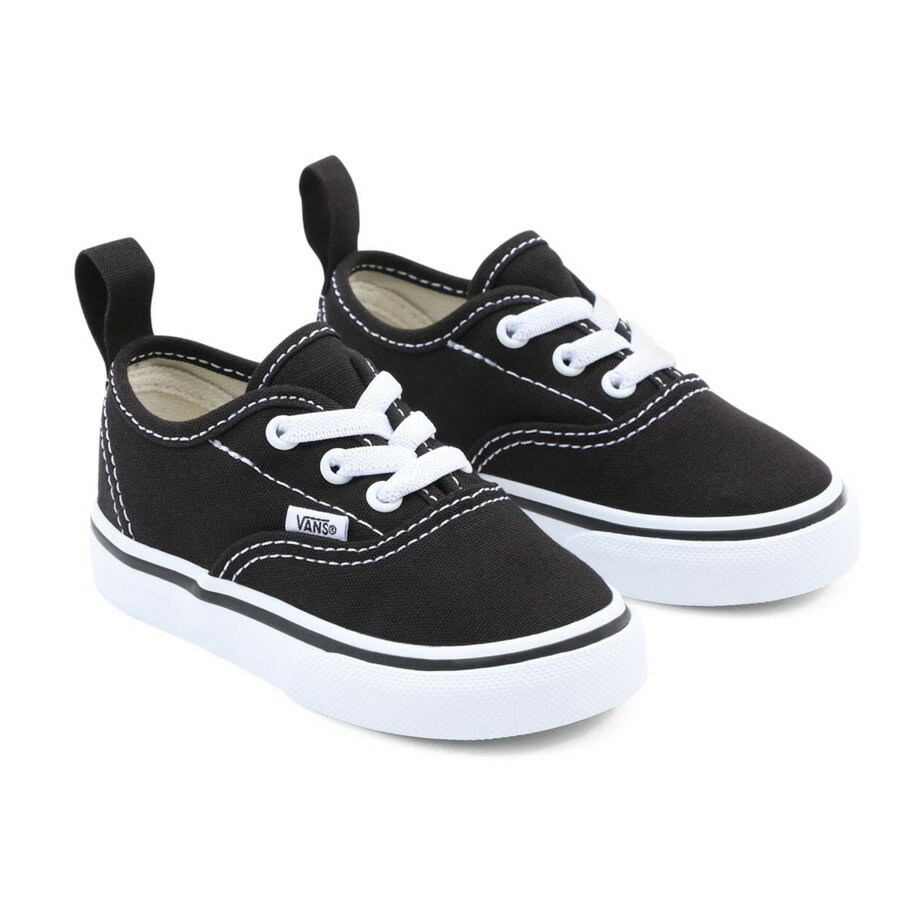 ヴァンズ ジュニア オーセンティック 黒/白 VANS TODDLER AUTHENTIC ELASTIC LACE ...