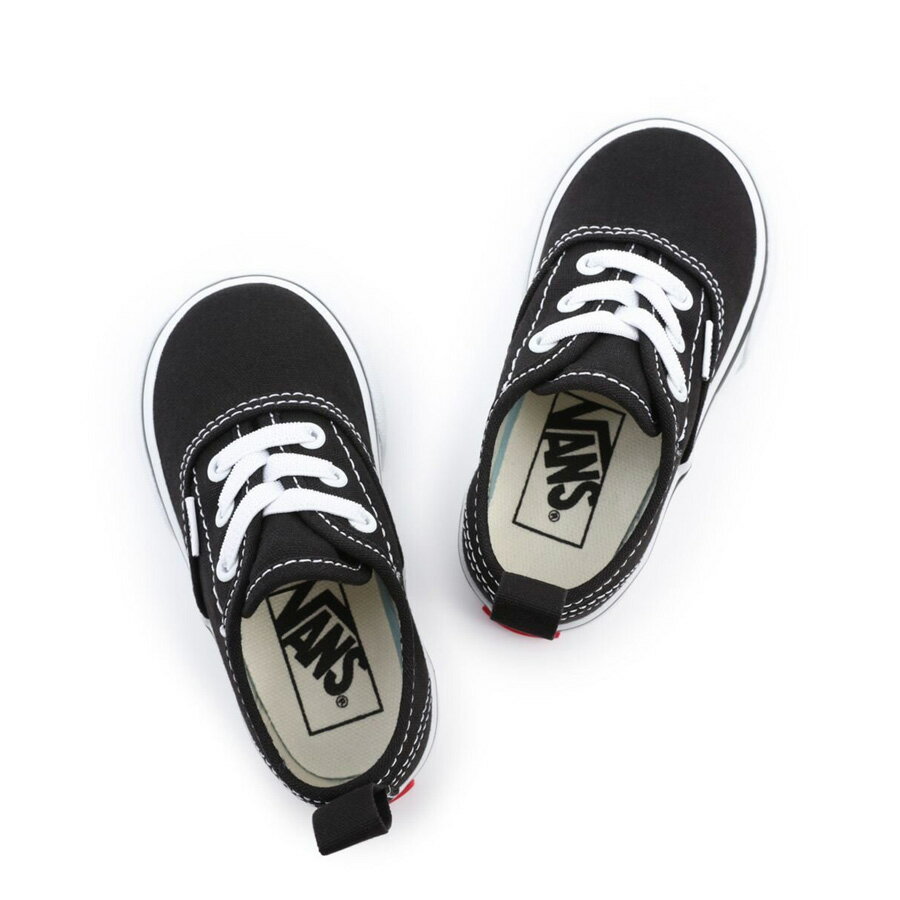 ヴァンズ ジュニア オーセンティック 黒/白 VANS TODDLER AUTHENTIC ELASTIC LACE ...