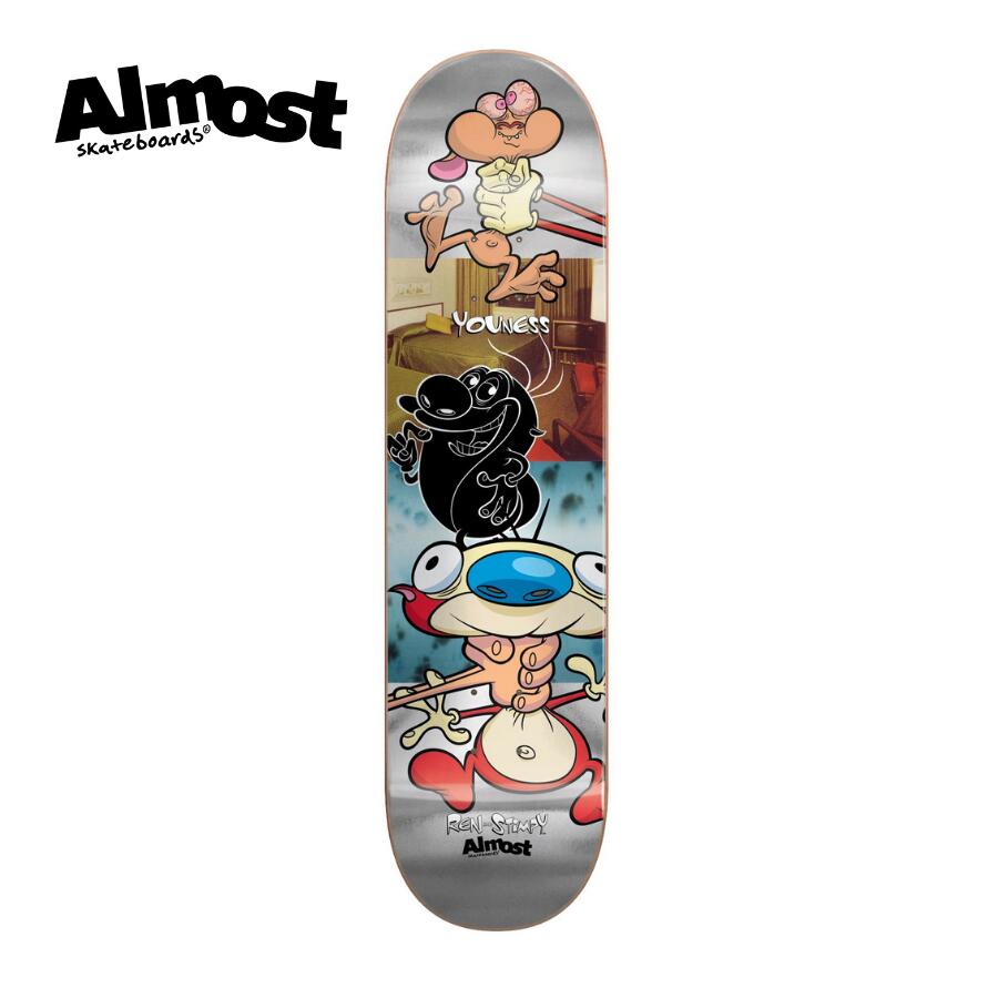 ALMOST DECK Ren Stimpy Roommate R7 YOUNESS 8.25” オールモスト スケートボードデッキのみ【あす楽対応_関東】