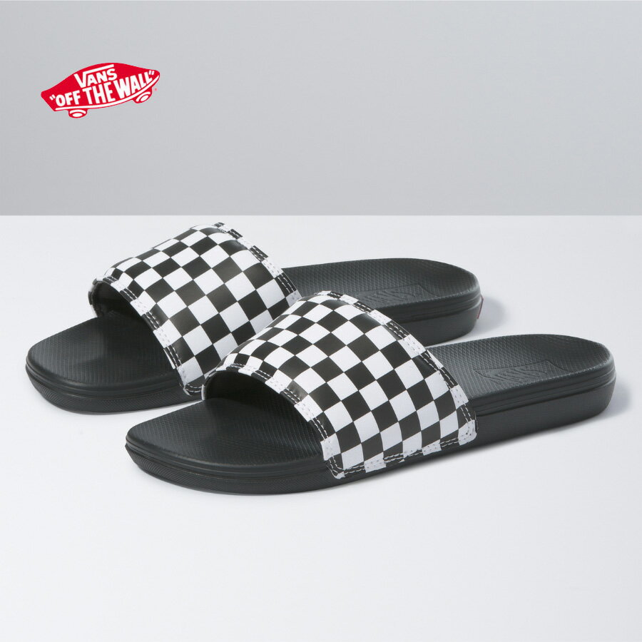 ヴァンズ ラコスタ スライドオン チェック柄 VANS LA COSTA SLIDE-ON (Checkerboard)true white/black