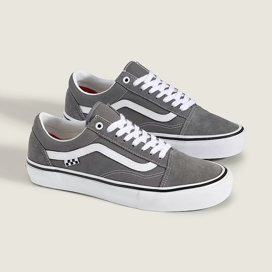 バンズ スケートオールドスクール グレー VANS SKATE OLD SKOOL Pewter/white【送...