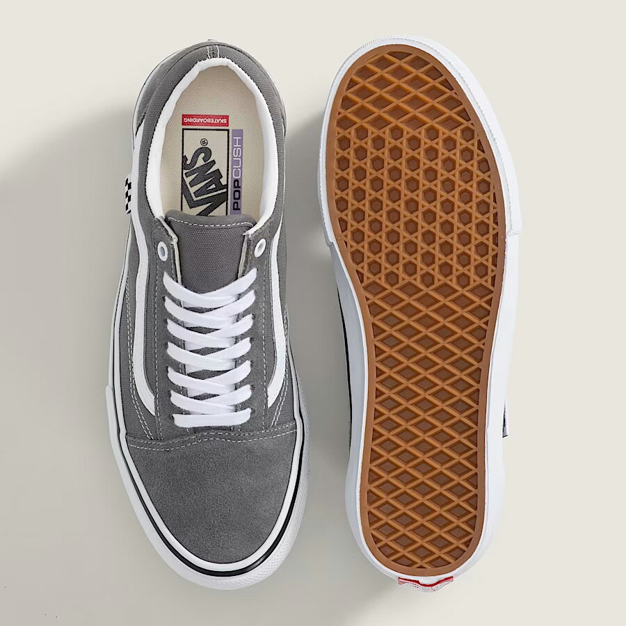 バンズ スケートオールドスクール グレー VANS SKATE OLD SKOOL Pewter/white【送...