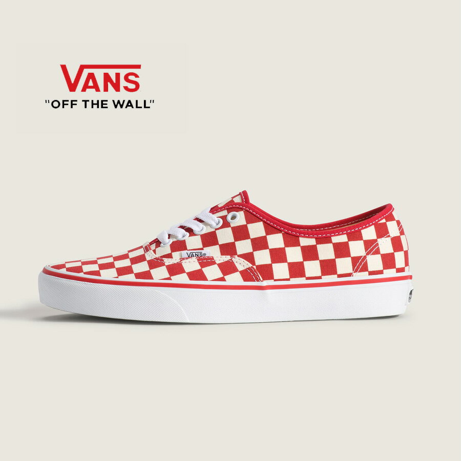 ヴァンズ オーセンティック プライマリーチェック レッド VANS AUTHENTIC Primary check racing red/white 送料無料 即納