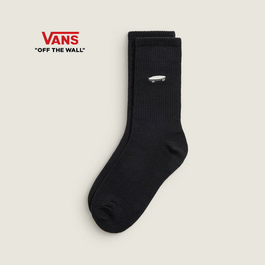 ヴァンズ ソックス ソルトンクルー 黒 VANS SOCKS SALTON CREW Black 毎日使いやすいシンプルなクルー丈ソックス ネコポス発送(日時指定不可)